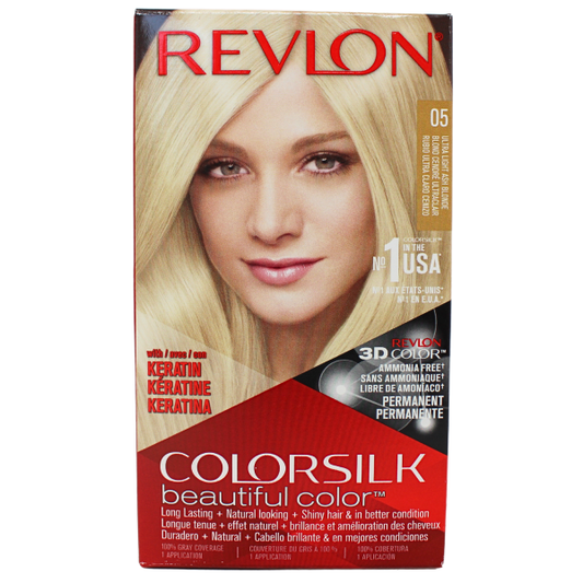 Revlon ColorSilk #05 Ultra Light Ash Blonde - Achieve Salon-Quality Color at Home