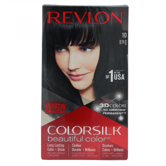 Revlon Colorsilk #10 Black - Rich, Permanent Hair Color