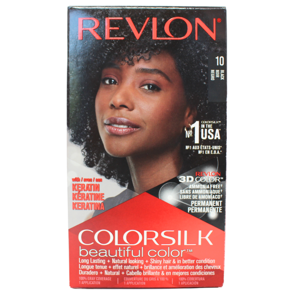 Revlon Colorsilk #10 Black: Deep, Rich, Permanent Hair Color