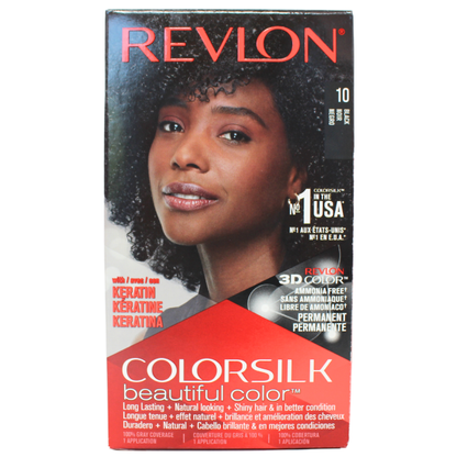 Revlon Colorsilk #10 Black: Deep, Rich, Permanent Hair Color