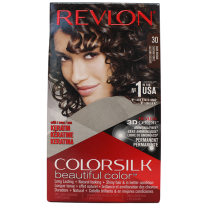 Revlon Colorsilk #30 Dark Brown - Rich, Permanent Hair Color