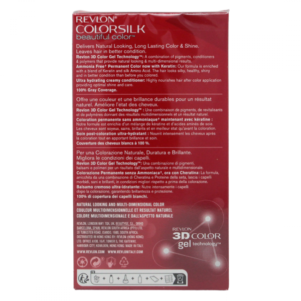 Revlon ColorSilk #32 Mahogany Brown - Rich, Long-Lasting Hair Color