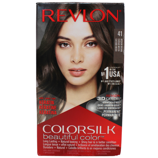 Revlon ColorSilk Medium Brown #41 - Rich, Permanent Hair Color