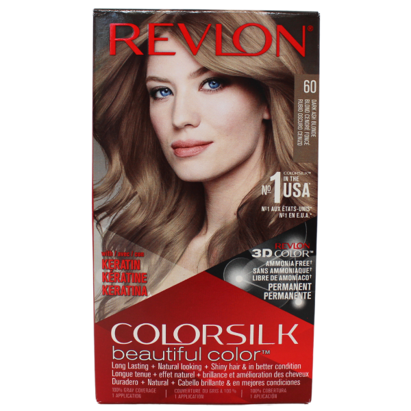 Revlon ColorSilk #60 Dark Ash Blonde - Achieve Salon-Quality Hair at Home