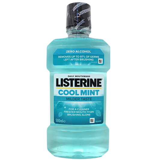 LISTERINE Cool Mint Mouthwash 500ml - Kills Germs, Freshens Breath