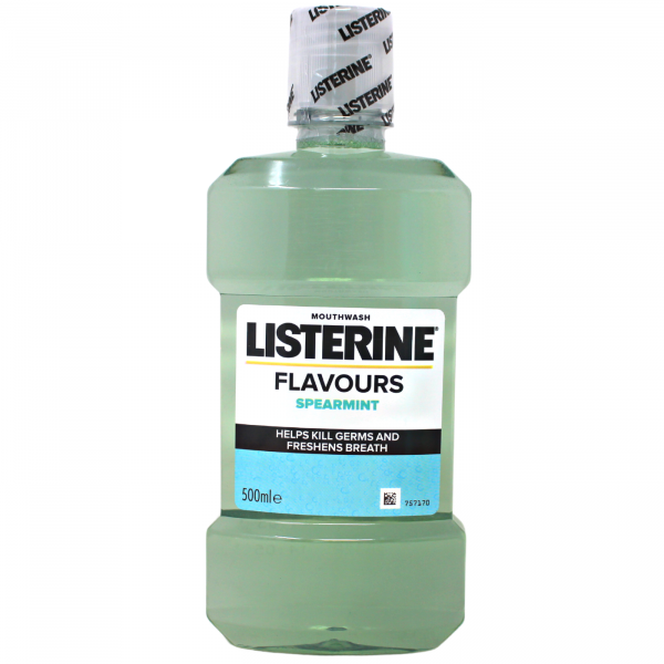 Listerine Spearmint Mouthwash 500ml - Fresh Breath & Oral Hygiene
