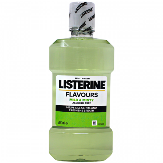 Listerine Mild & Minty Mouthwash - 500ml for Fresh Breath