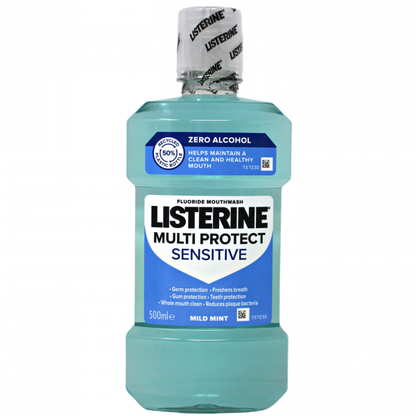 Listerine Sensitive Mild Mint Mouthwash 500ml - Gentle Oral Care