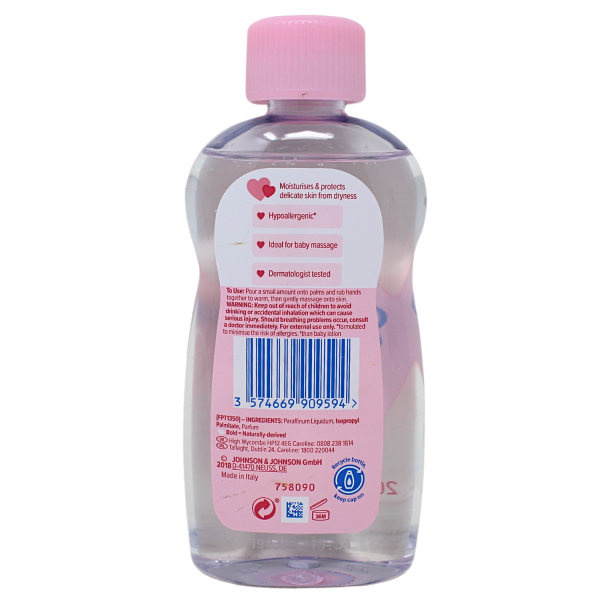 Johnson's Baby Oil 200ml - Gentle Nourishment for Baby's Delicate Skin