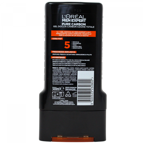 L'Oreal Expert B/W 300ml Men 5in1 Pure Carbon