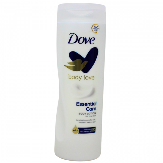 Dove Essential Care Body Lotion 400ml - Ceramide Moisturizing for Dry Skin