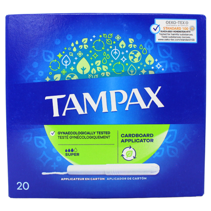Tampax Super Absorbency Tampons - 20 Count for Reliable Protection