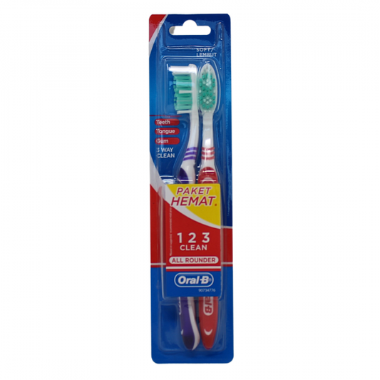 Oral-B All Rounder Soft Toothbrush 2-Pack - Creative & Detailed