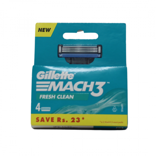 Gillette Mach 3 Razor Cartridges - 4 Count