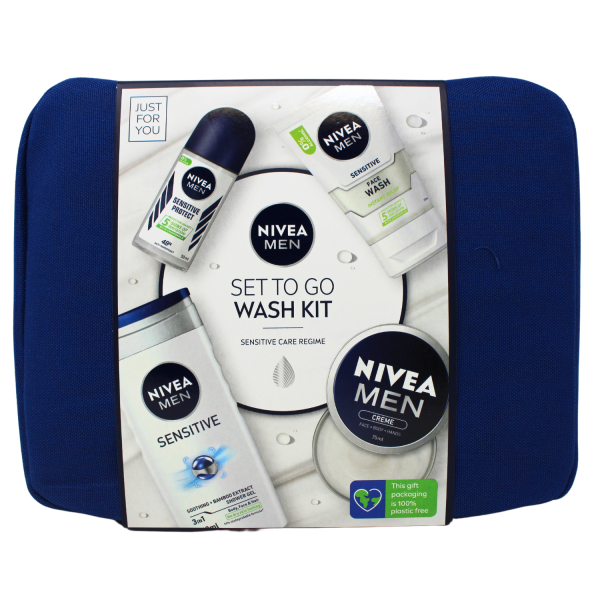 NIVEA Men To Go 5-Piece Wash Kit - The Ultimate Travel Companion