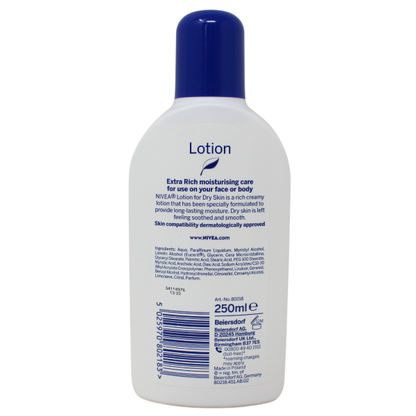 NIVEA Body Lotion 250ml - Nourishing Dry Skin Relief