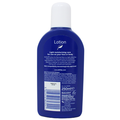 NIVEA Body Lotion 250ml - Normal Skin - Hydrating Moisturizer