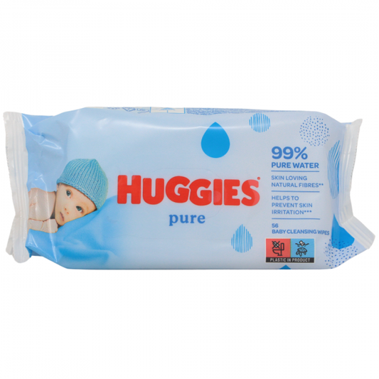 Huggies Pure Gentle Wipes - 56 Count - Gentle Cleaning for Baby's Sensitive Skin