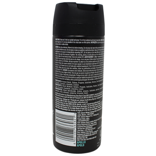 Axe Apollo Deodorant Body Spray - 150ml (Pack of 6)