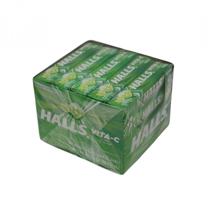 HALLS Vitamin C Lime Lozenges - 20 Sticks (34g)