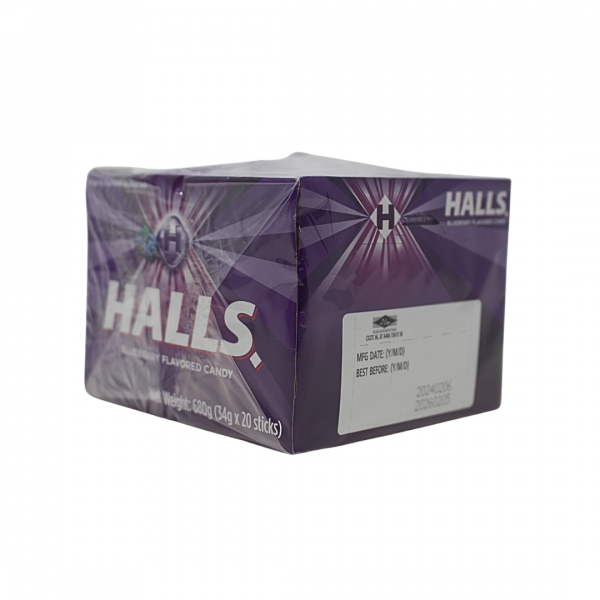 HALLS STICK 20X34G BLUEBERRY/12