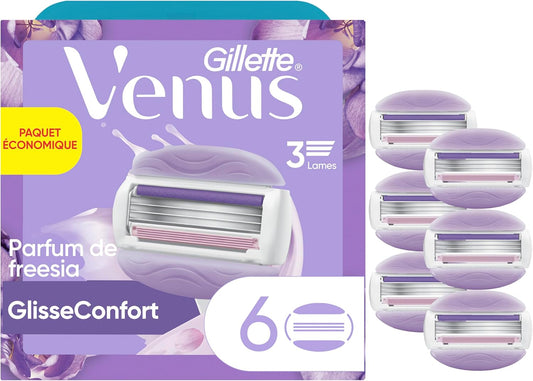 Gillette Venus Comfortglide Freesia Women's Razor Refill Cartridges - 6 Count