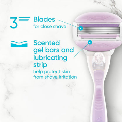 Gillette Venus Comfortglide Freesia Women's Razor Refill Cartridges - 6 Count