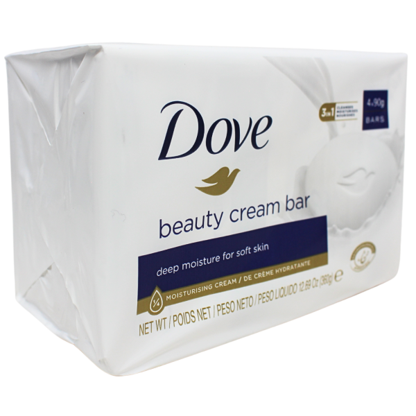 Dove Original Beauty Bar 4-Pack - Gentle Cleansing & Moisturizing
