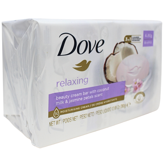 Dove Relaxing Coconut Bar Soap 4-Pack - 90g Bars