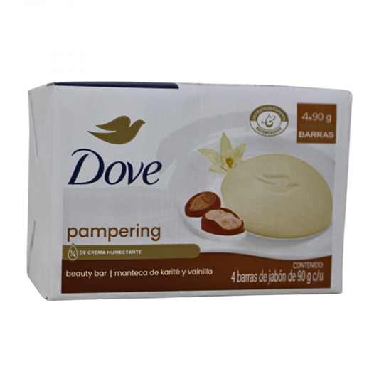 Dove Pampering Shea Butter Bar Soap - 4 Count, 90g Each