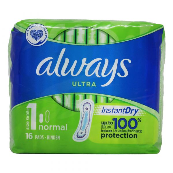Always Ultra Size 1 Normal Pads - 16 Count - Period Protection – Meganest