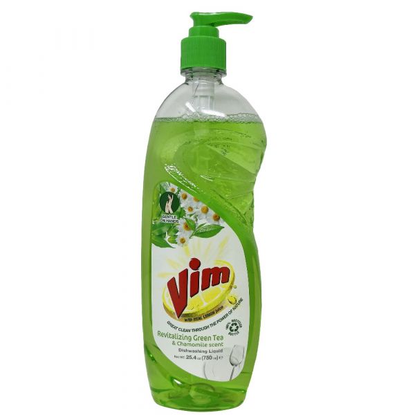 VIM D/W 750ML Green Tea & Chamomile - Natural Dish Soap