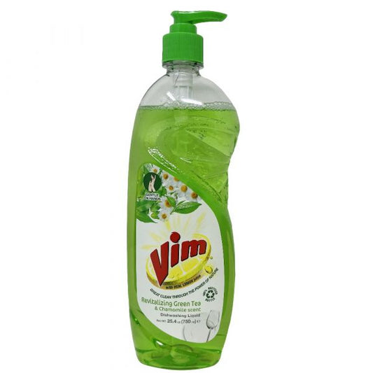 VIM D/W 750ML Green Tea & Chamomile - Natural Dish Soap