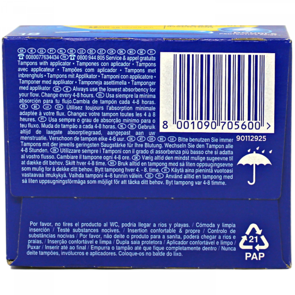 Tampax Compak Regular Tampons - Discreet Protection, 18 Count