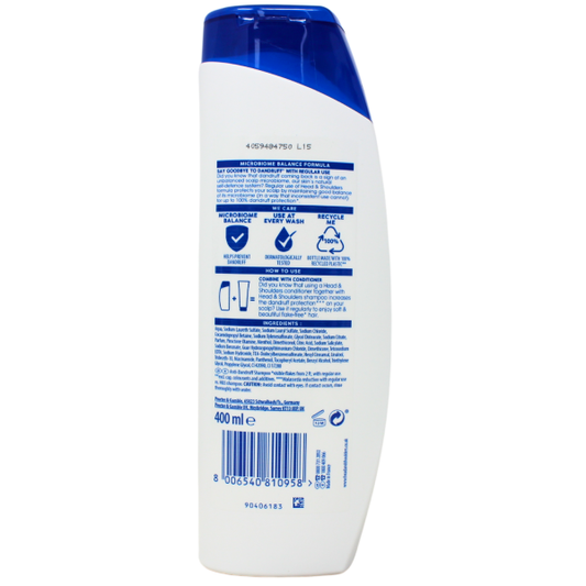 Head & Shoulders Menthol Refresh Anti-Dandruff Shampoo - 400ml: Icy Clean for Healthy Hair