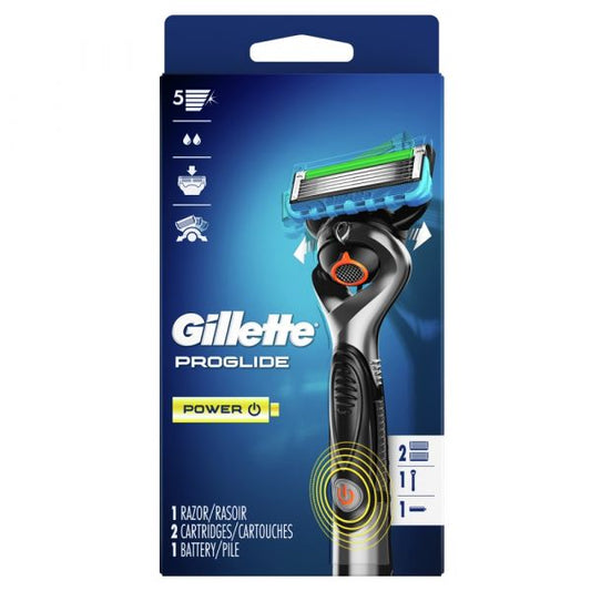 Gillette Fusion5 ProGlide Power Razor with 2 Cartridges & 1 Battery