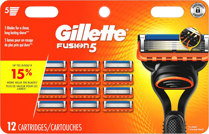Gillette Fusion5 Razor Blades - 12 Refills for a Close, Comfortable Shave