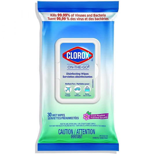 Clorox Disinfecting Wipes: Fresh Meadow - 30 Count - Clean & Protect