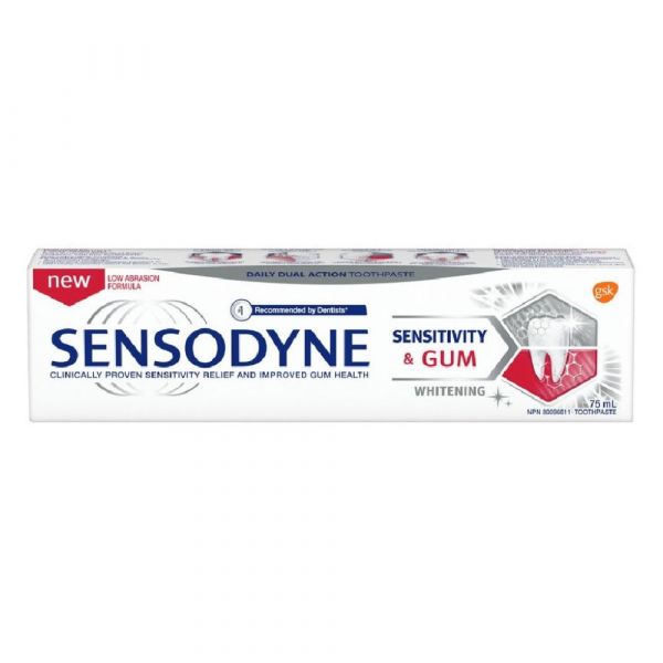 Sensodyne Sensitivity Gum Whitening Toothpaste - 75ml: Gentle Relief & Whitening