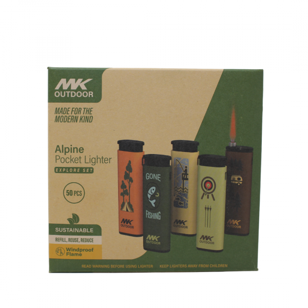 MK Jet Outdoor Series Explore Refillable Lighter - 50 Count
