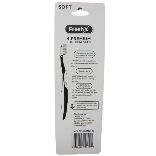FRESHX T/B 4CT SOFT - Gentle Clean for Sensitive Teeth