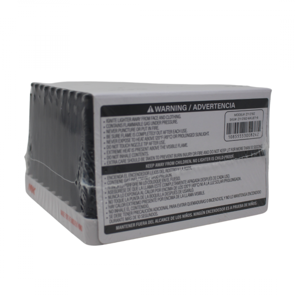 MK Jet Black Refillable Lighter - 50x10 Bulk Pack