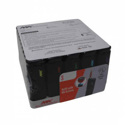 MK Jet Black Refillable Lighter - 50x10 Bulk Pack