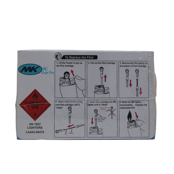 MK FLINT 9G GRIP PRO REFILLABLE LIGHTER - 50 Pack