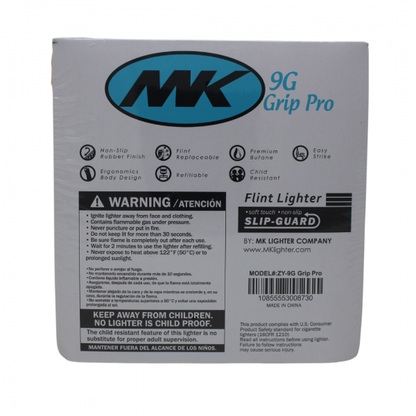 MK FLINT 9G GRIP PRO REFILLABLE LIGHTER - 50 Pack