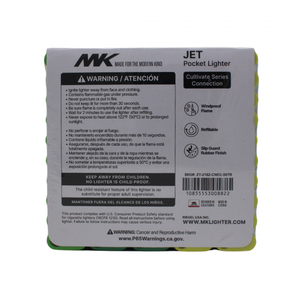 MK Jet Connection Series Refillable Lighter - 50 Count