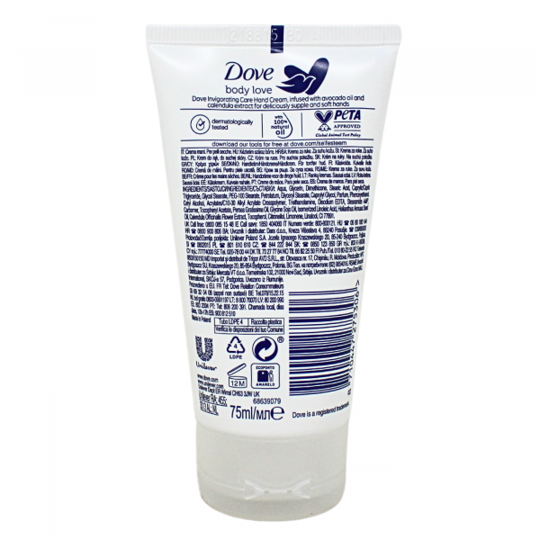 Dove Hand Cream 75ml - Avocado & Calendula: Nourishing Care