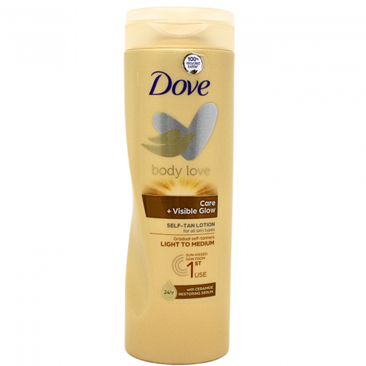 Dove Visible Glow Self-Tan Lotion - Achieve a Natural Bronze (400ml)