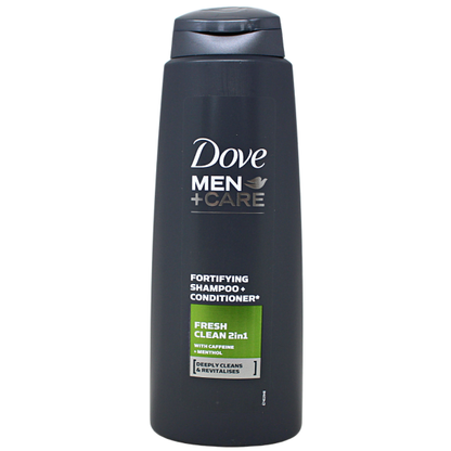 Dove Men+Care 2in1 Fresh Clean Shampoo 400ml - Deeply Cleansing and Refreshing
