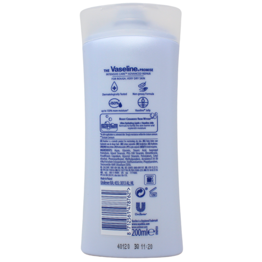 Vaseline Advanced Repair Fragrance-Free Body Lotion - 200ml